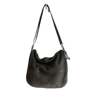 A.S.98  Women’s Hetta Dark Brown Leather Hobo Bucket Bag Leather Shoulder Purse